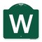 Signmission Designer Series Sign-Sign W/ Letter W, Green & White Aluminum Sign, 18" x 18", GW-1818-22920 A-DES-GW-1818-22920 - alternate 1
